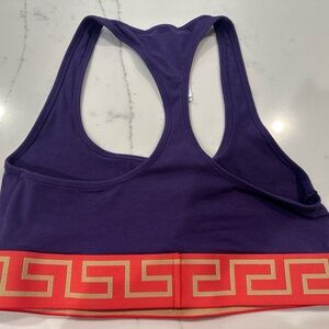 Versace Women's Sports Bra in Purple with Red Band